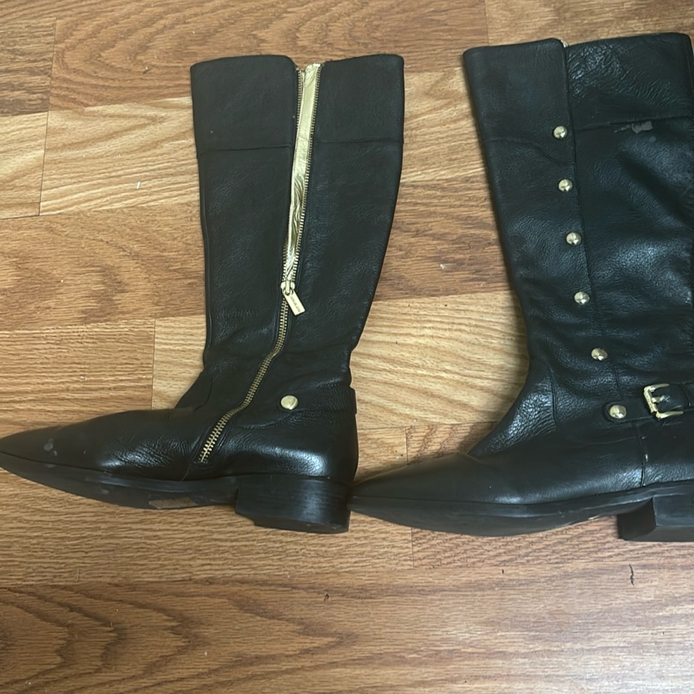 Michael kors black boot gold inside size 7